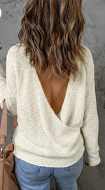 Open Back Wrap Sweater *final sale*