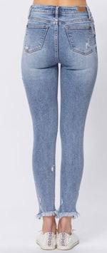 JB Light Wash Sharkbite Skinnies *final sale*