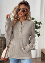 Taupe Ribbed Pocket Top