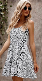 Leopard Tie Sundress *final sale*