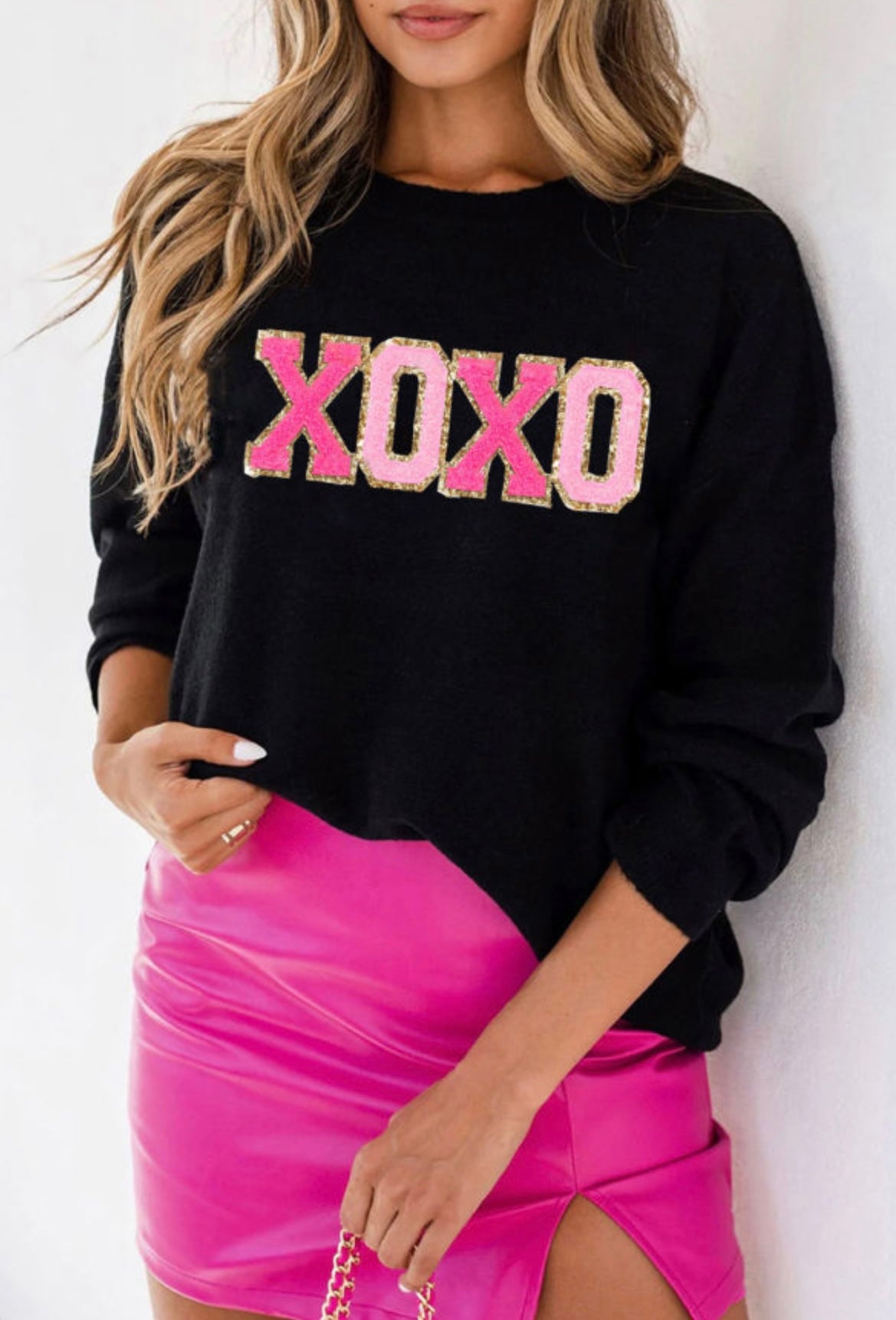 XO Varsity Knit Pullover *Ready to Ship*