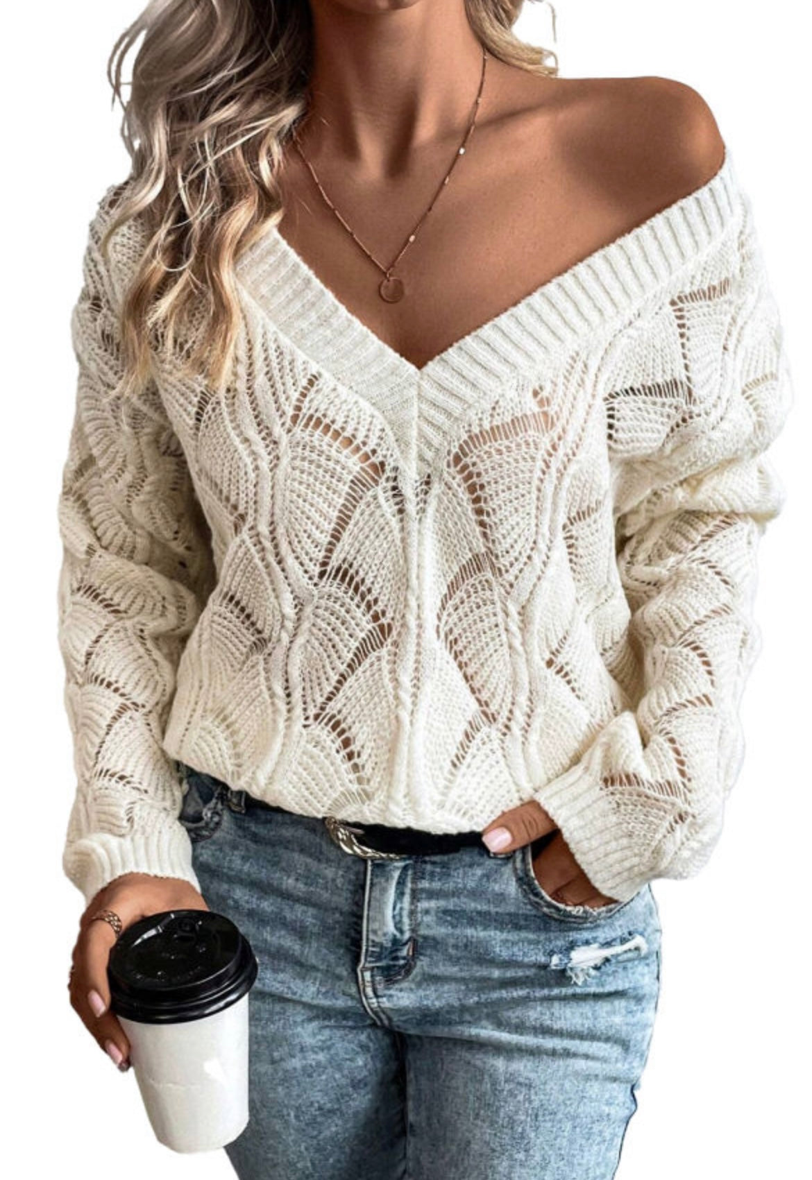 White Breeze Knit Sweater PREORDER