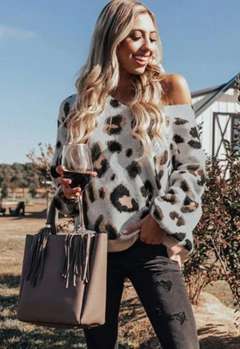 Born Wild Off Shoulder Sweater