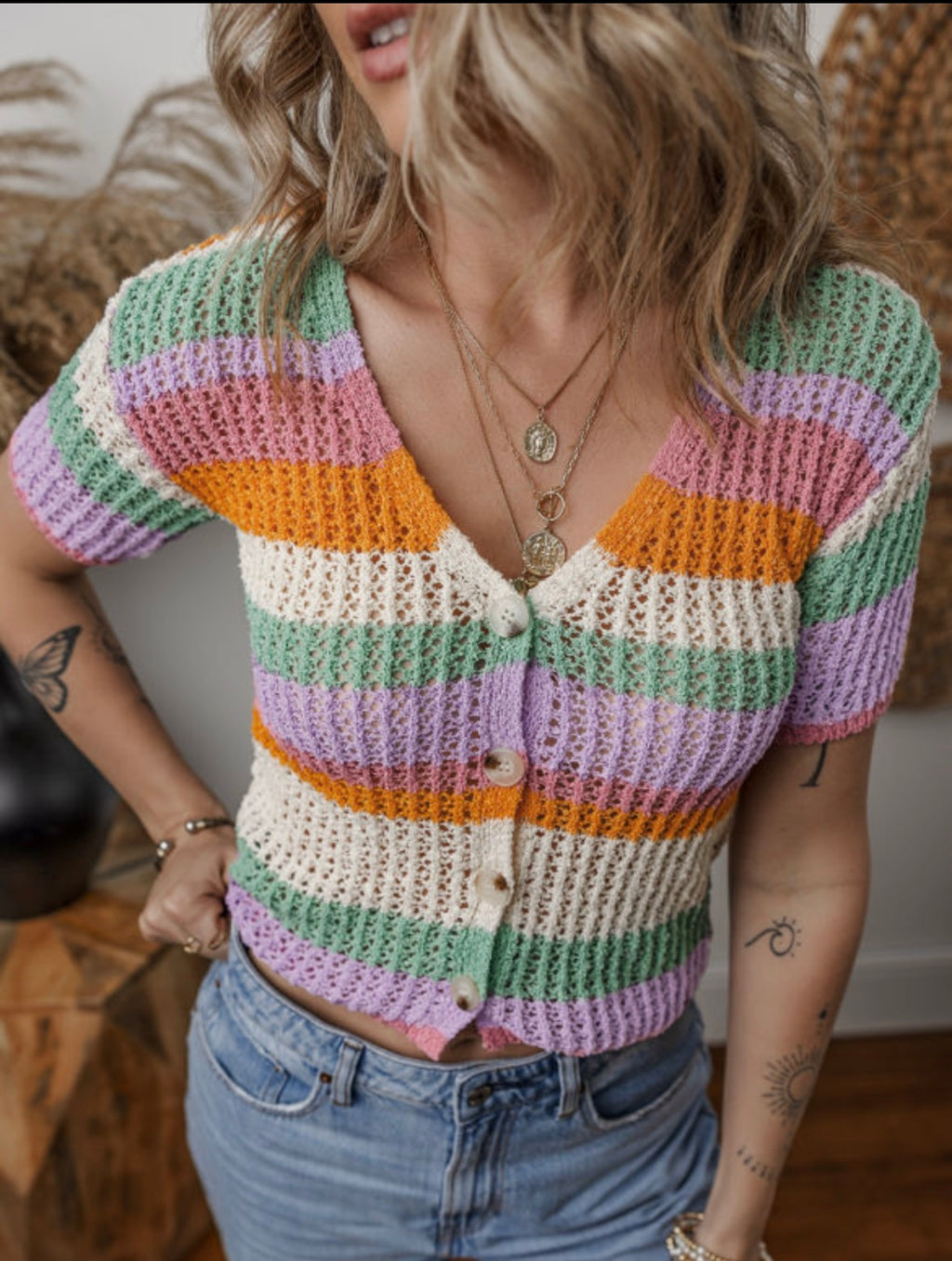 Pointelle Colored Cardi PREORDER