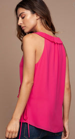 Pinkberry Pleated Ruffle Tank *final sale*