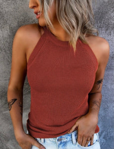 Harvest Halter Knit Tank