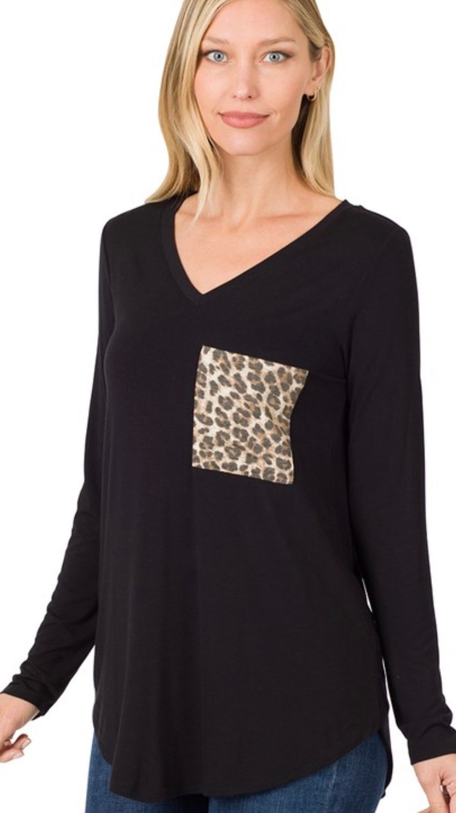 Leopard Pocket Top