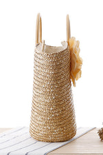 Straw Market Flower Tote