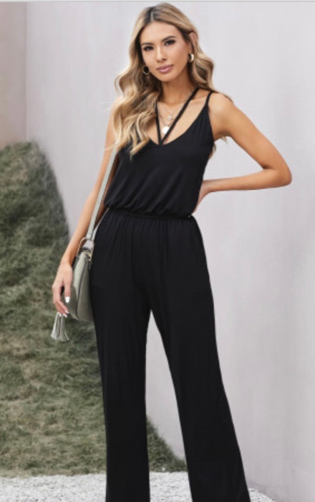 Don’t Cross Me-Black Jumpsuit