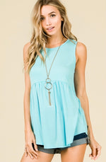 Sky Blue Babydoll Tank