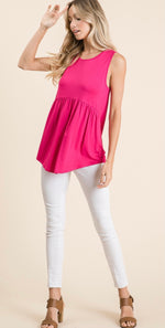 Fuchsia Babydoll Tank