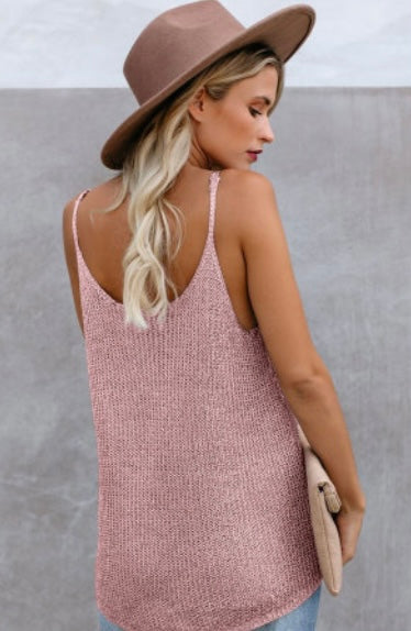 Antique Rose Knit Tank *final sale*