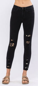 JB Black Leopard  Jeans