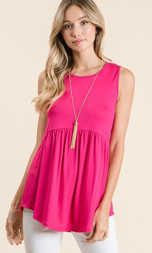 Fuchsia Babydoll Tank