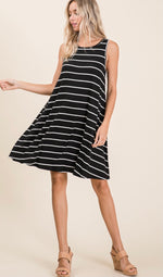 Coastal Striped Sun Dress *size down*