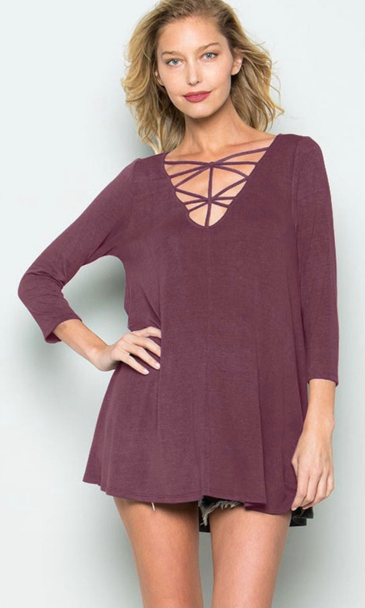 Winterberry Criss Cross Tunic